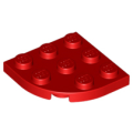 Lego NEW - Plate Round Corner 3 x 3~ [Red]
