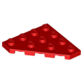 Lego NEW - Wedge Plate 4 x 4 Cut Corner~ [Red]