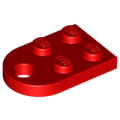 Lego Used - Plate Modified 2 x 3 with Hole~ [Red]