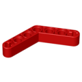Lego Used - Technic Liftarm Modified Bent Thick 1 x 7 (4 - 4)~ [Red]