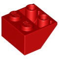 Lego Used - Slope Inverted 45 2 x 2 with Flat Bottom Pin~ [Red]
