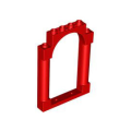 Lego NEW - Door Frame 1 x 6 x 7 Arched with Notches and Rounded Pillars~ [Red]
