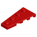 Lego NEW - Wedge Plate 4 x 2 Left~ [Red]