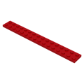 Lego Used - Plate 2 x 16~ [Red]