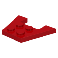 Lego Used - Wedge Plate 3 x 4 without Stud Notches~ [Red]