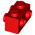 Lego NEW - Brick Modified 1 x 2 with Studs on 2 Sides~ [Red]