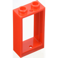 Lego NEW - Window 1 x 2 x 3 Flat Front~ [Red]