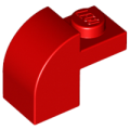 Lego NEW - Slope Curved 2 x 1 x 1 1/3 with Recessed Stud~ [Red]