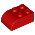 Lego Used - Slope Curved 3 x 2 with 4 Studs~ [Red]