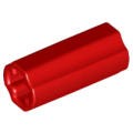 Lego Used - Technic Axle Connector 2L (Smooth with x Hole + Orientation)~ [Red]