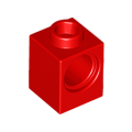 Lego Used - Technic Brick 1 x 1 with Hole~ [Red]