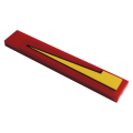 Lego Used - Tile 1 x 6 with Yellow Stripe Pattern Model Right Side (Sticker) - Set 76084~ [Red]