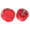 Lego Used - Wheel with 4 Studs and Metal Axle~ [Red]