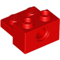 Lego NEW - Technic Brick Modified 1 x 2 with Hole and 1 x 2 Plate~ [Red]