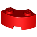 Lego NEW - Brick Round Corner 2 x 2 Macaroni with Stud Notch and Reinforced Underside~ [Red]