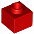 Lego NEW - Brick Modified 1 x 1 x 2/3 with Open Stud~ [Red]