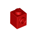 Lego NEW - Brick Modified 1 x 1 with Stud on Side~ [Red]
