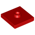 Lego NEW - Plate Modified 2 x 2 with Groove and 1 Stud in Center (Jumper)~ [Red]