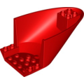 Lego Used - Aircraft Fuselage Aft Section Curved Bottom 6 x 10~ [Red]