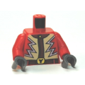Lego Used - Torso Jacket with Lightning Zigzag and Steer / Bull's Head Belt Buckle Pattern/~ [Red]