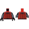 Lego NEW - Torso Armor Black Stripes Gold Diamonds (Bat Lord Tunic) Pattern / Dark BluishGr~ [Red]