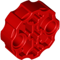 Lego NEW - Technic Axle Connector Block Round with 2 Pin Holes and 3 Axle Holes (HeroFactor~ [Red]