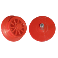 Lego Used - Train Wheel Spoked for Motor~ [Red]
