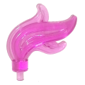 Lego NEW - Minifigure Plume Feather Triple Compact / Flame / Water with Small Pi~ [Trans-Dark Pink]