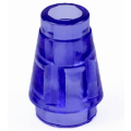 Lego NEW - Cone 1 x 1 with Top Groove~ [Trans-Purple]