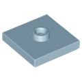 Lego NEW - Plate Modified 2 x 2 with Groove and 1 Stud in Center (Jumper)~ [Sand Blue]
