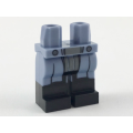 Lego NEW - Hips and Legs with Black Boots Dark Bluish Gray Center Panel Pattern~ [Sand Blue]