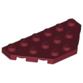 Lego Used - Wedge Plate 3 x 6 Cut Corners~ [Dark Red]
