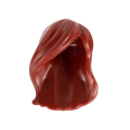 Lego NEW - Mini Doll Hair Female Long Parted on Side Swept Back over Forehead Holeon T~ [Dark Red]