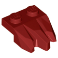 Lego NEW - Plate Modified 1 x 2 with 3 Claws / Rock Fingers~ [Dark Red]