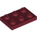 Lego NEW - Plate 2 x 3~ [Dark Red]