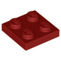 Lego NEW - Plate 2 x 2~ [Dark Red]