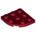 Lego NEW - Plate Round Corner 3 x 3~ [Dark Red]