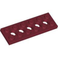 Lego NEW - Technic Plate 2 x 6 with 5 Holes~ [Dark Red]