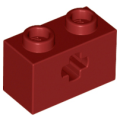 Lego NEW - Technic Brick 1 x 2 with Axle Hole~ [Dark Red]