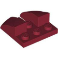 Lego NEW - Wedge 3 x 3 Curved with Cutout~ [Dark Red]
