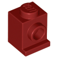 Lego NEW - Brick Modified 1 x 1 with Headlight~ [Dark Red]