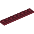 Lego NEW - Plate Modified 1 x 8 with Door Rail~ [Dark Red]