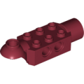 Lego Used - Technic Brick Modified 2 x 3 with Pin Holes Rotation Joint Ball Half Horizo~ [Dark Red]