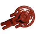 Lego Used - Technic Rotation Joint Ball Loop with 2 Perpendicular Pins with Friction~ [Dark Red]