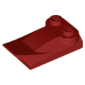 Lego NEW - Slope Curved 3 x 2 x 2/3 with 2 Studs Wing End~ [Dark Red]
