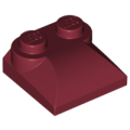 Lego Used - Slope Curved 2 x 2 x 2/3 with 2 Studs and Curved Sides~ [Dark Red]