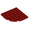 Lego Used - Plate Round Corner 6 x 6~ [Dark Red]