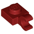 Lego NEW - Plate Modified 1 x 1 with Open O Clip (Horizontal Grip)~ [Dark Red]