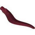 Lego NEW - Wave Rounded Curved Single with Bar End (Flame Sword)~ [Dark Red]