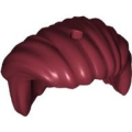 Lego NEW - Minifigure Hair Mid-Length All Swept to Right Side Hole On Top - Hard Plasti~ [Dark Red]